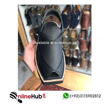 BLACK KAPTAAN CHAPPAL BLACK KHERI BLACK CAPTAIN CHAPPAL