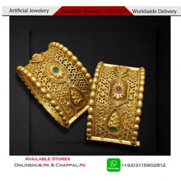 GOLD EARRINGS JHUMKA DESIGNS AND BANGLES GOLD PLATED DESIGN