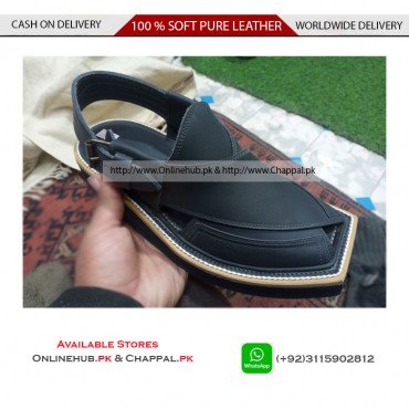 BUY PURE LEATHER PESHAWARI KAPTAAN CHAPPAL DOUBLE SOLE 