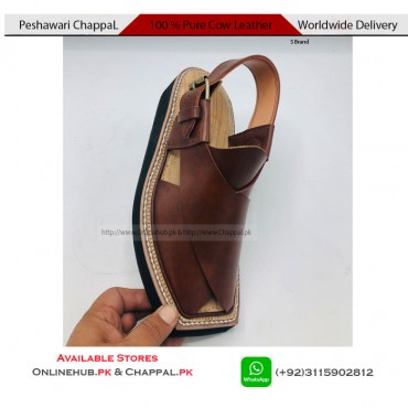 KAPTAAN BLACK COLOR LEATHER CHAPPAL PURE LEATHER KHAN KHERI