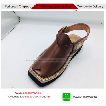 KAPTAAN BLACK COLOR LEATHER CHAPPAL PURE LEATHER KHAN KHERI