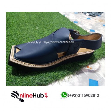 PESHAWARI CHAPPAL IN PAKISTAN COLOR BLUE ORIGNAL LEATHER