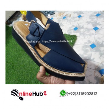 PESHAWARI CHAPPAL IN PAKISTAN COLOR BLUE ORIGNAL LEATHER