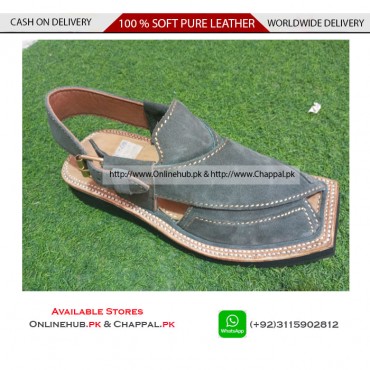 Kaptaan Chappal Fabric Geans made KP069