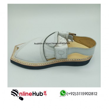 Kaptaan Special Chappal White Color | KSC001