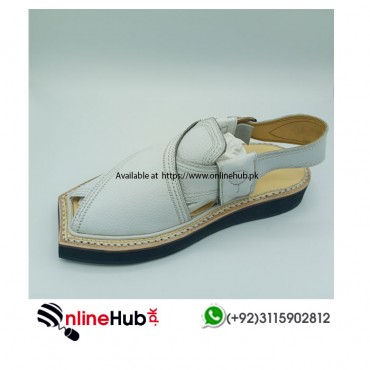 Kaptaan Special Chappal White Color | KSC001