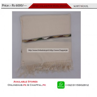 GILGIT MENS SHAWLS FOR WINTER SEASON IN WHITE COLOR