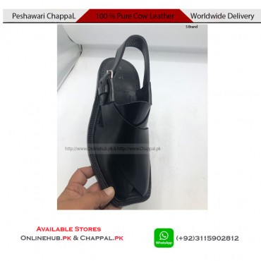 PESHAWARI CHAPPAL IN BLACK COLOR PURE SOFT LEATHER