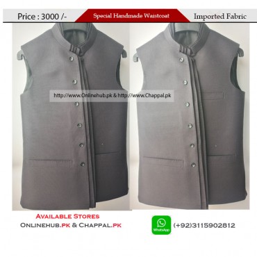 WAISTCOAT IN BLACK COLOR  /WASKET ONLINE DESIGNS