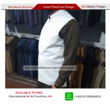 GENTS WHITE COLOR WAISTCOAT LATEST DESIGNS AVAILABLE