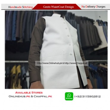 GENTS WHITE COLOR WAISTCOAT LATEST DESIGNS AVAILABLE