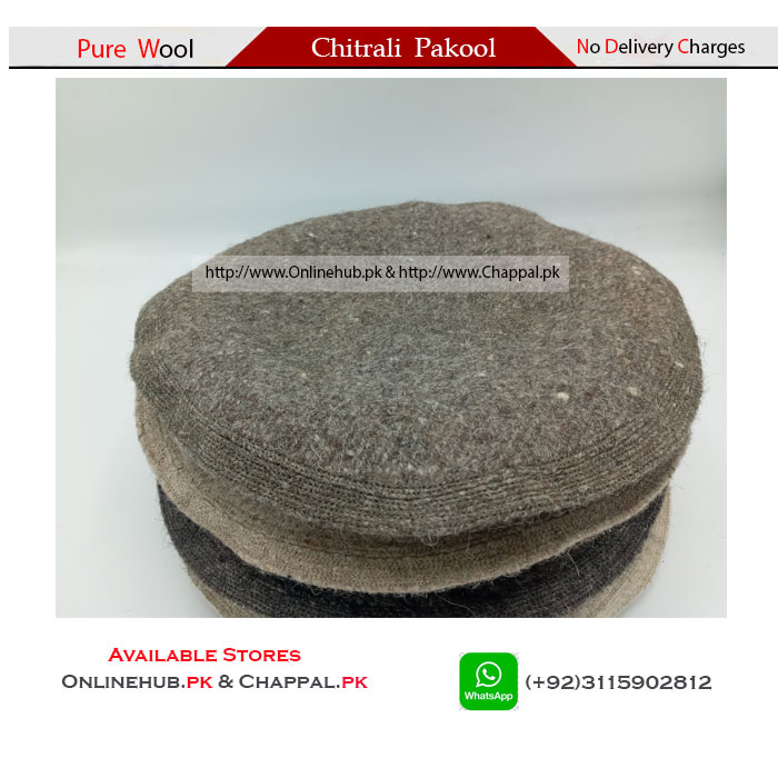 WINTER KASHMIRI CAP IN PURE WOOL PAKOOL 